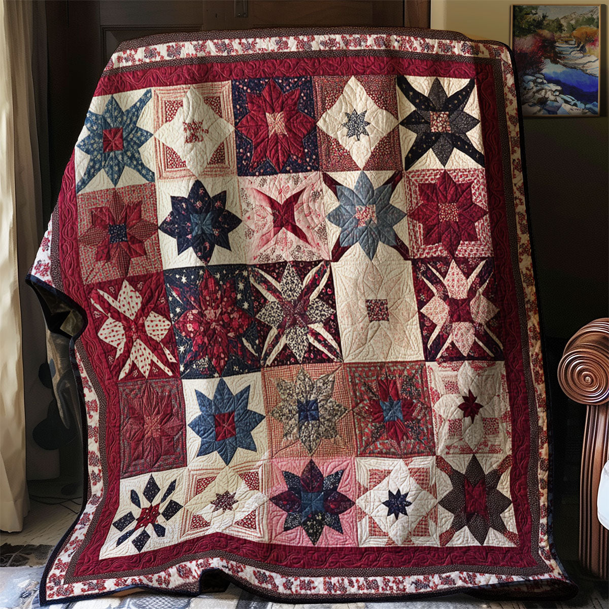 Patriotic Star WJ1302020CL Quilt