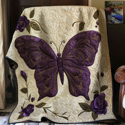 Purple Butterfly WJ1402016CL Quilt