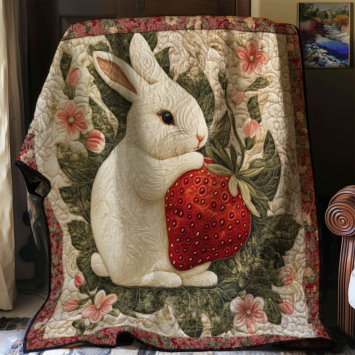 Strawberry Bunny WJ2203029CL Quilt