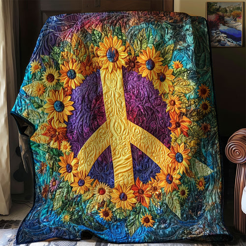 Sunflower Hippie Sign WJ2402016CL Quilt