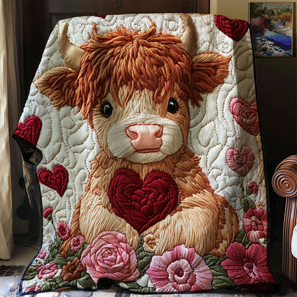 Sweetheart Highland Cow WJ0802042CL Quilt