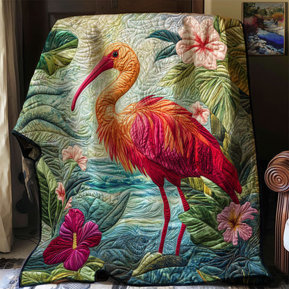 Tropical Scarlet Ibis WJ1002041CL Quilt