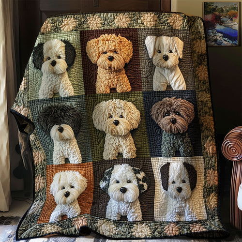 Vintage Havanese Dog WJ1002045CL Quilt