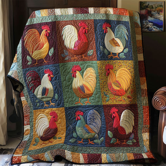 Vintage Patchwork Chicken WJ1002046CL Quilt