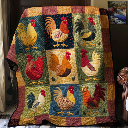 Vintage Patchwork Chicken WJ1002048CL Quilt