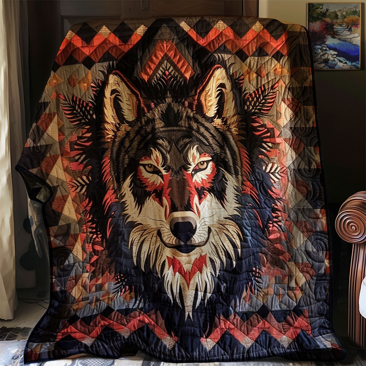 Wolf Native American WJ2702031CL Quilt