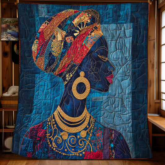Black Woman Figure WU2002002CL Quilt