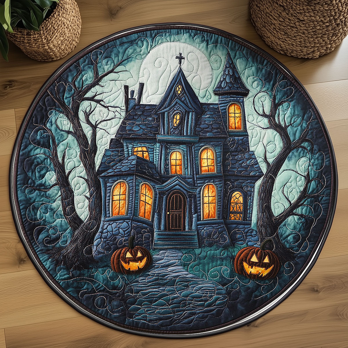 Bloodmoon Hollow WJ0708127CL Quilted Round Mat