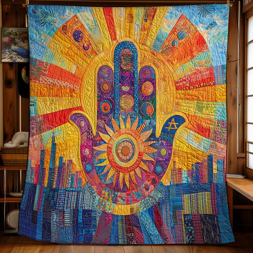 Jewish The Hamsa WU0701013CL Quilt