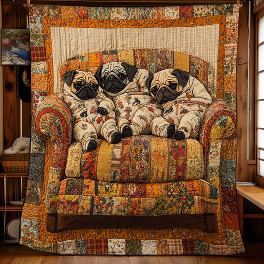 Pug In The Sofa WU0301073CL Quilt