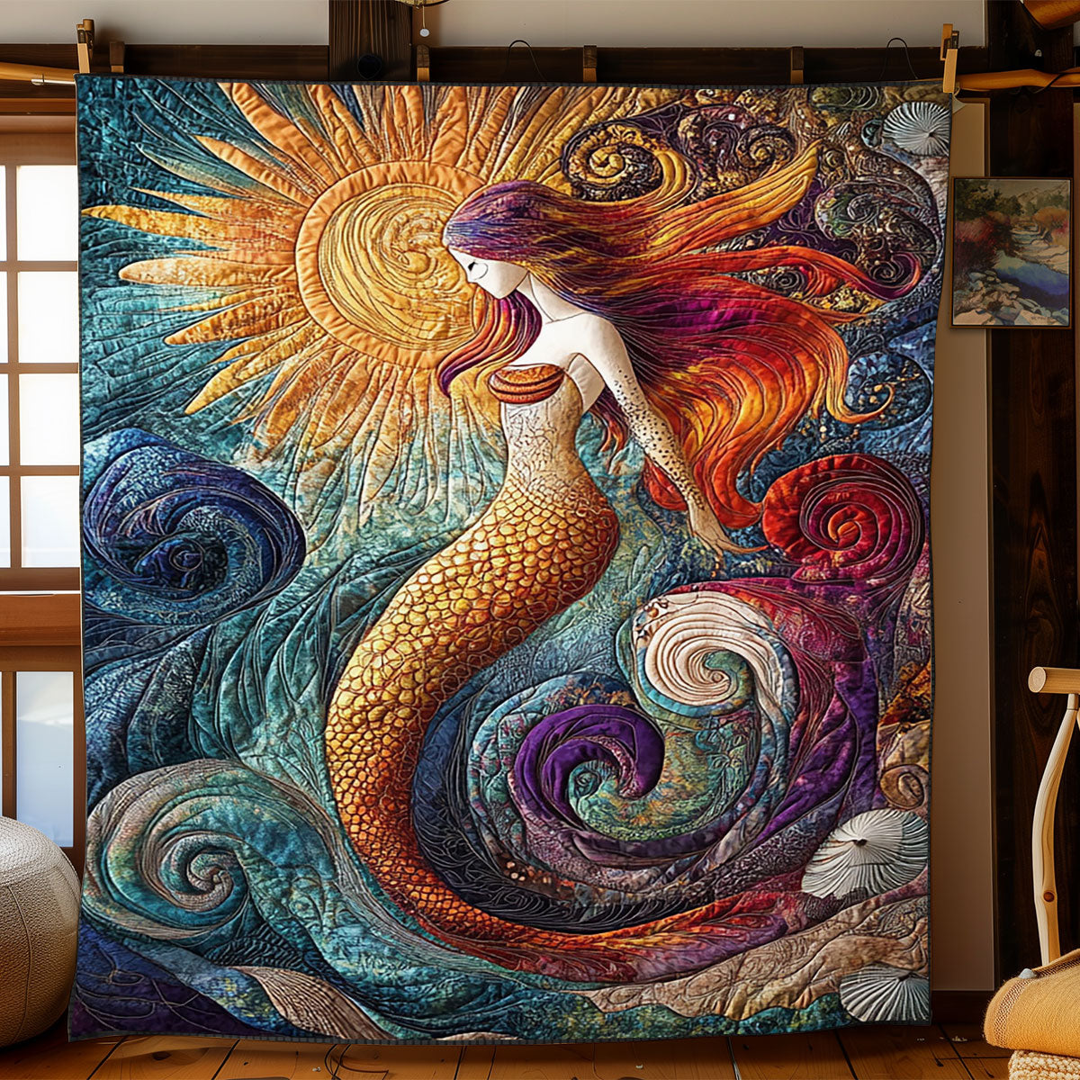 Beautiful Mermaid WJ2003007CL Quilt
