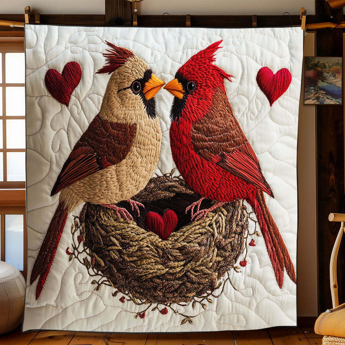 Heartfelt Cardinal WJ1002020CL Quilt