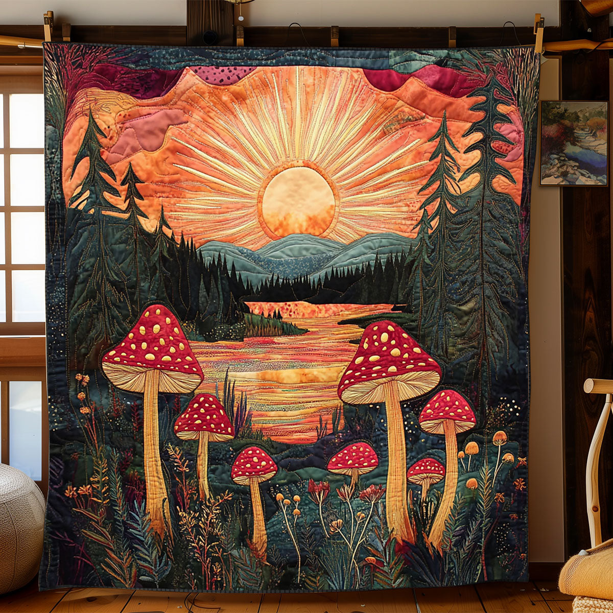 Mushroom Sunset WJ2003025CL Quilt