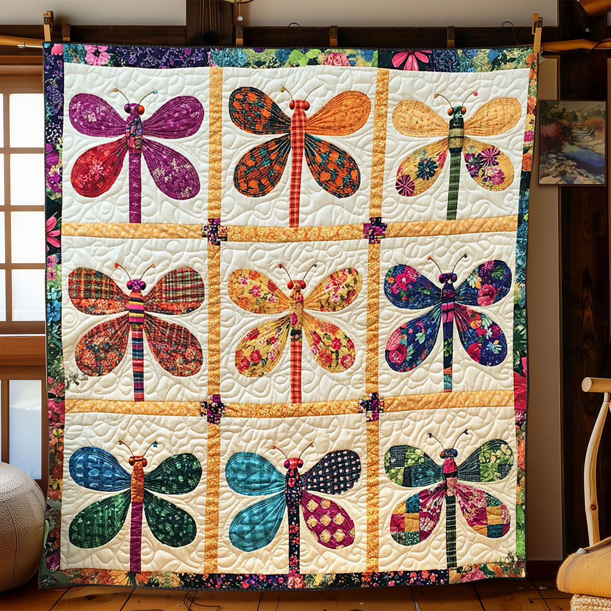 Patchwork Dragonfly WJ0802026CL Quilt