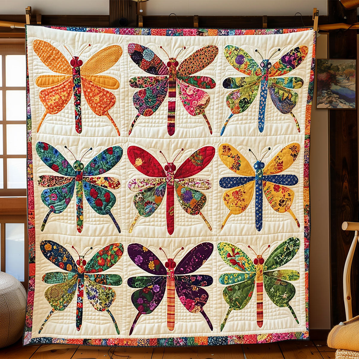 Patchwork Dragonfly WJ0802027CL Quilt