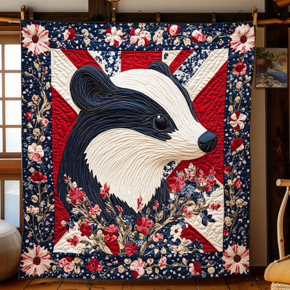 Patriotic Badger WJ0702018CL Quilt