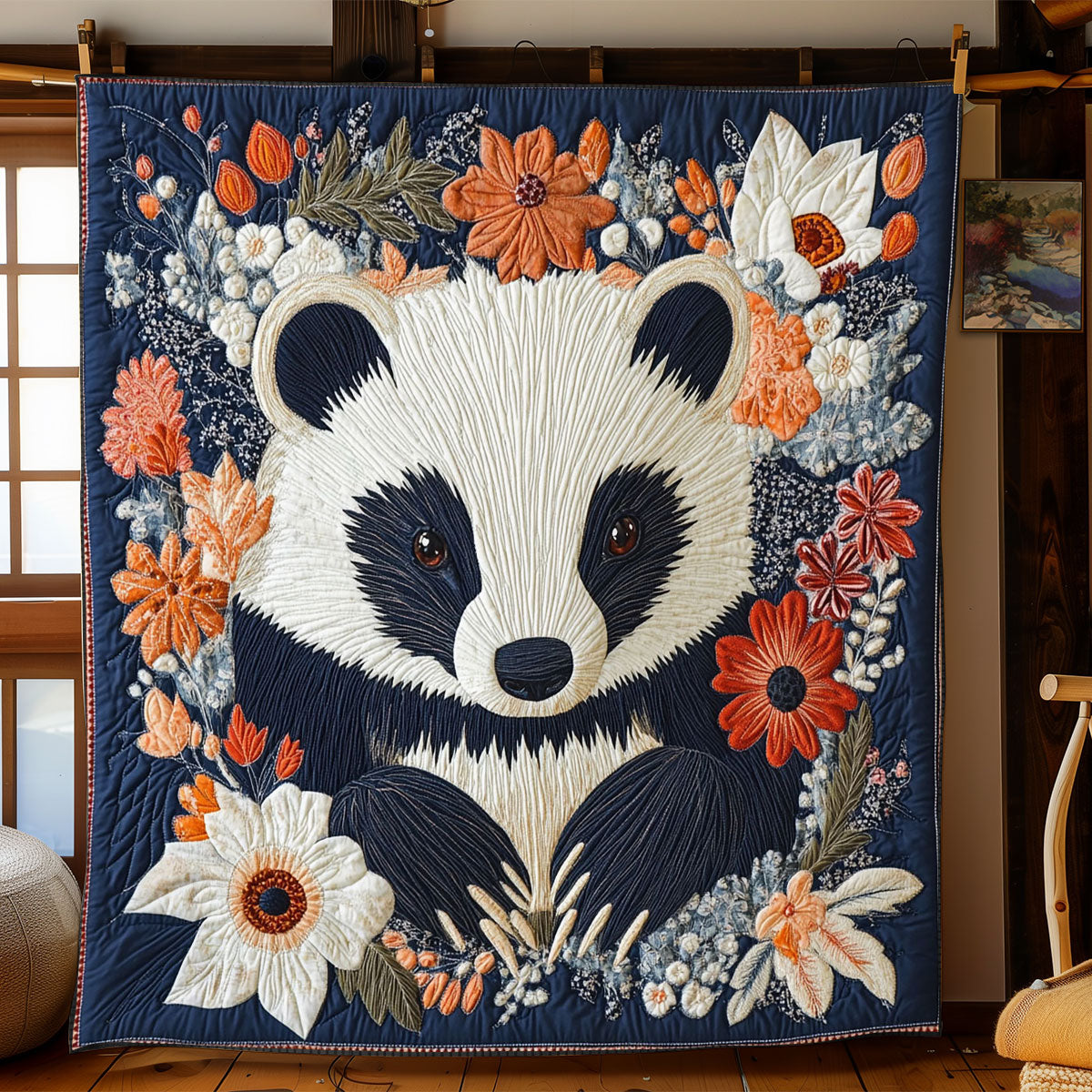 Patriotic Badger WJ0802031CL Quilt