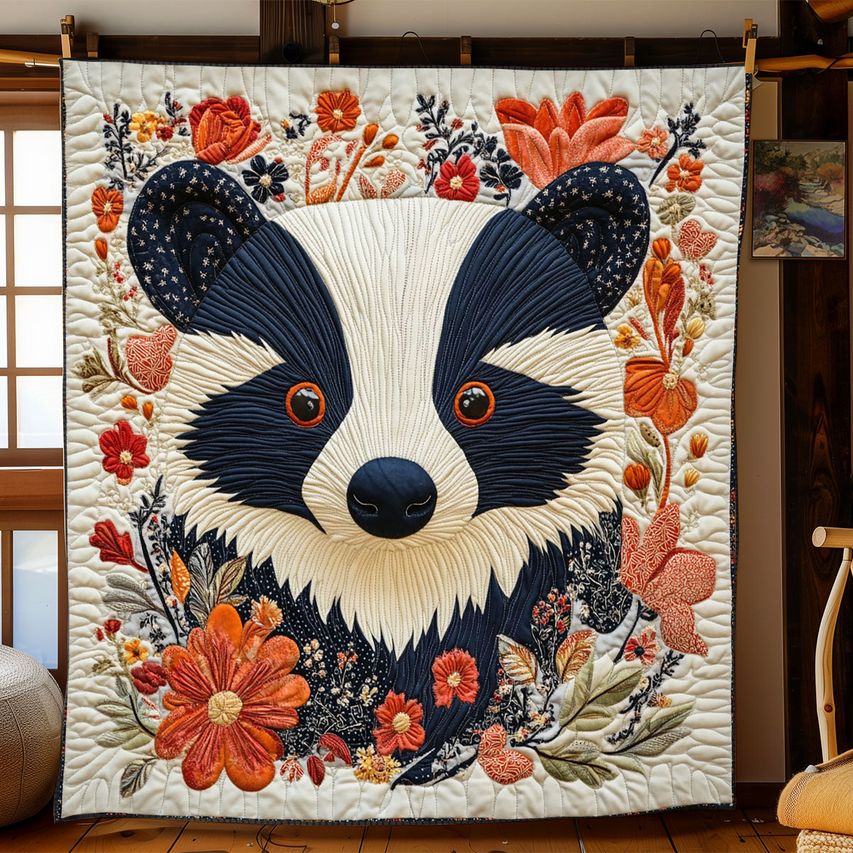 Patriotic Badger WJ0802033CL Quilt