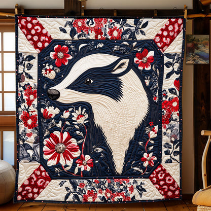 Patriotic Badger WJ1002024CL Quilt