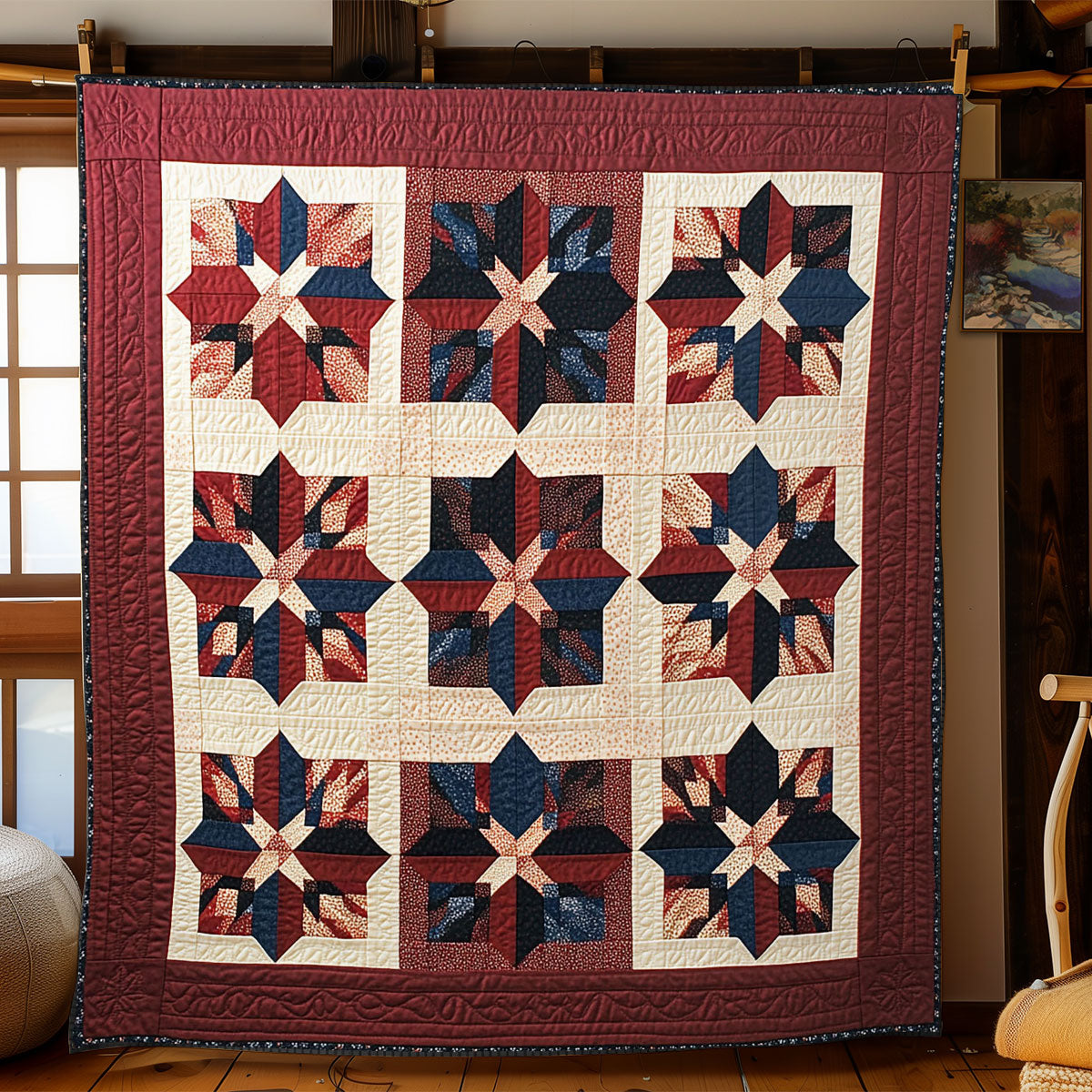 Patriotic Star WJ1102011CL Quilt