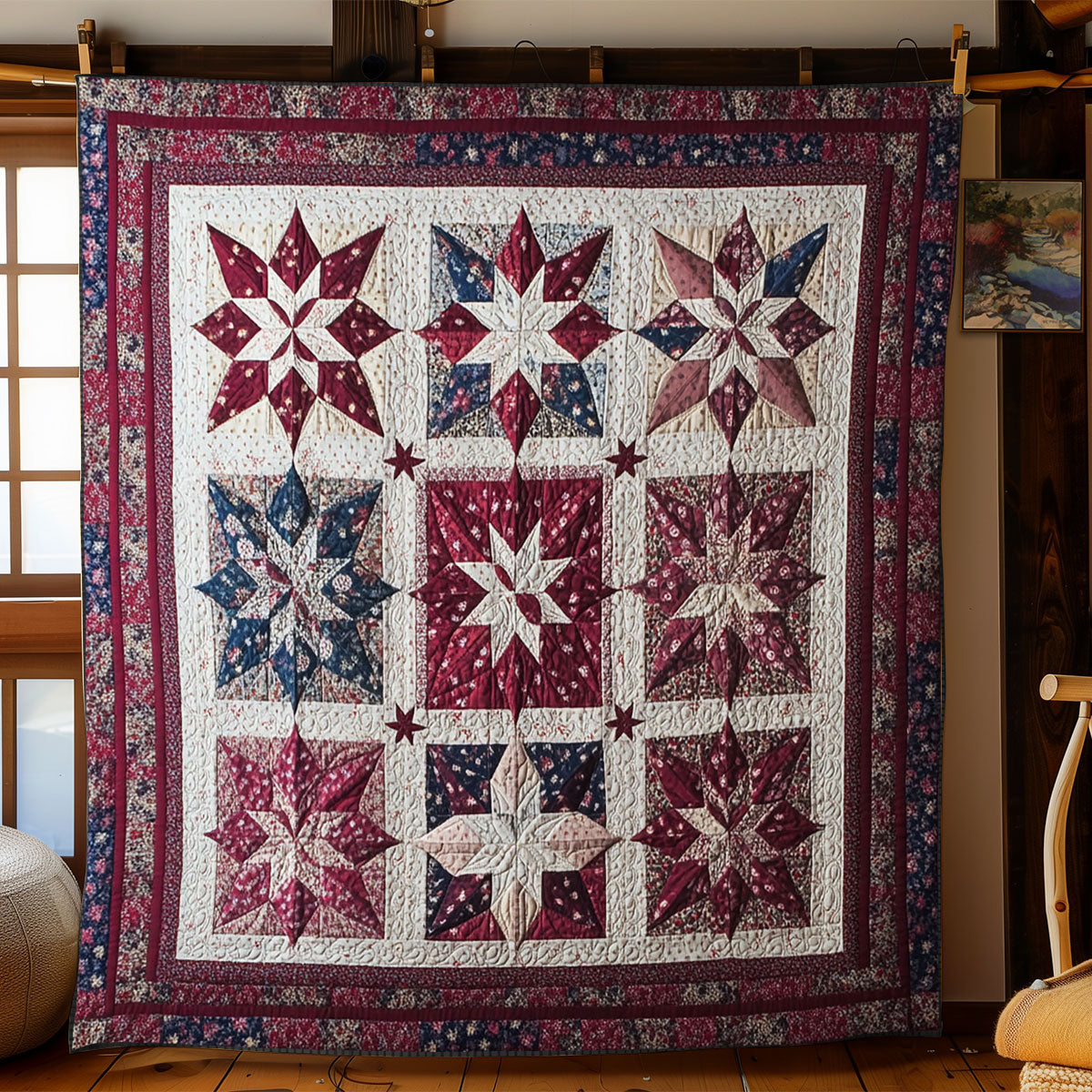 Patriotic Star WJ1202017CL Quilt