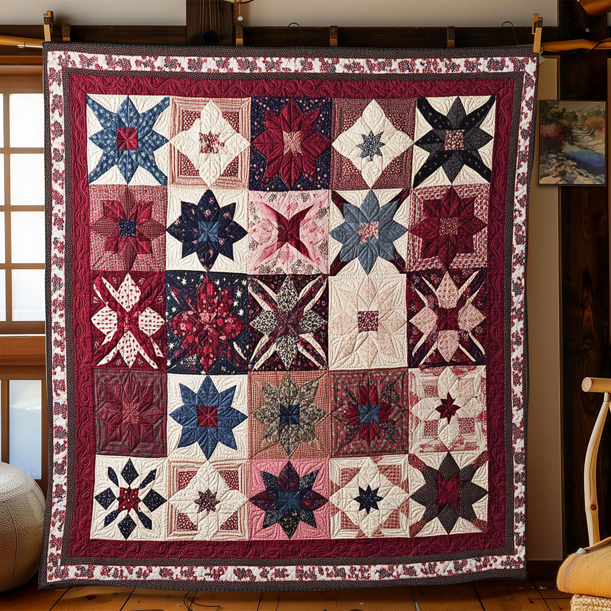 Patriotic Star WJ1302020CL Quilt