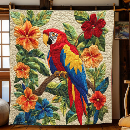 Scarlet Macaw Haven WJ0602035CL Quilt