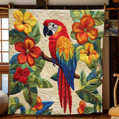 Scarlet Macaw Haven WJ0702028CL Quilt