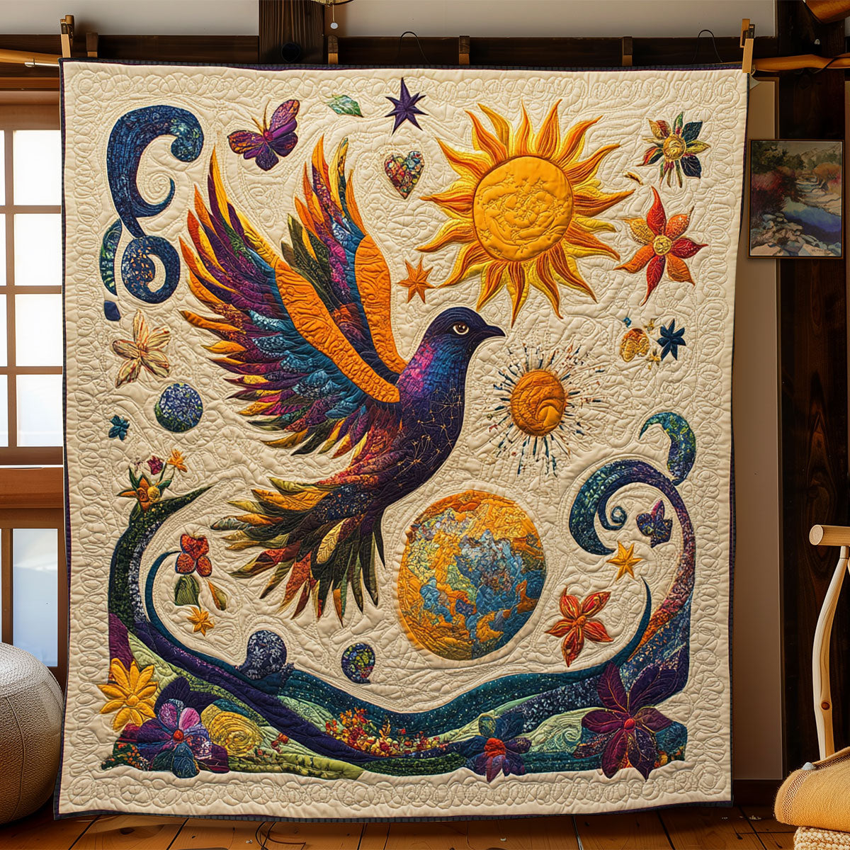 Stellar Peace Dove WJ0602037CL Quilt