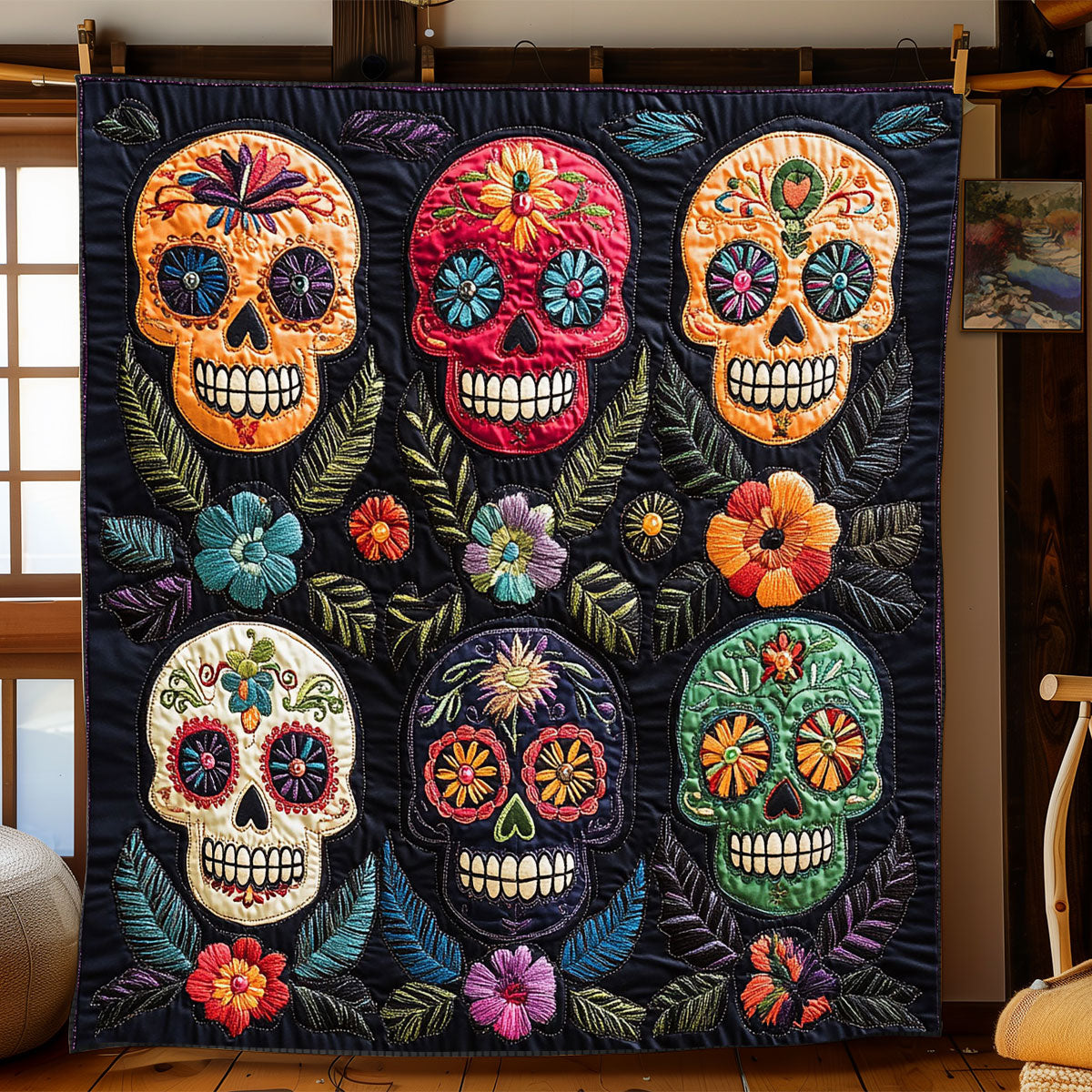 Sugar Skull WJ2003036CL Quilt