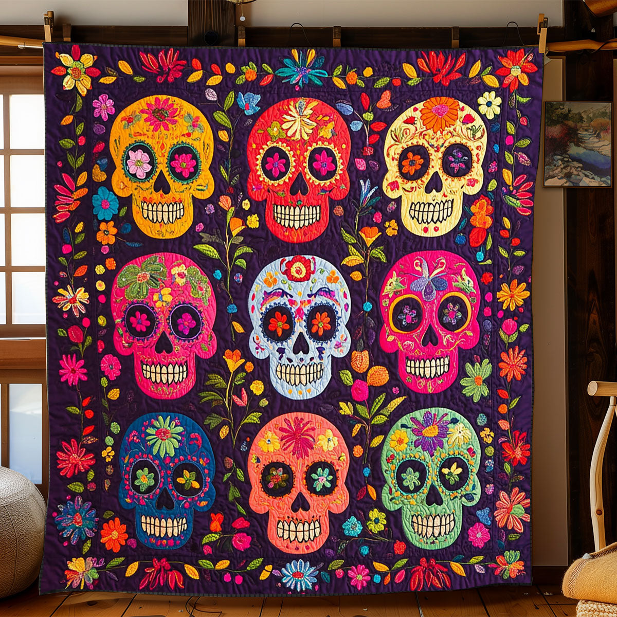Sugar Skull WJ2103029CL Quilt