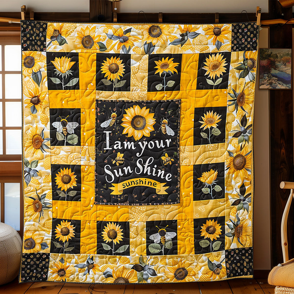 Sunflower Shine WJ2203032CL Quilt