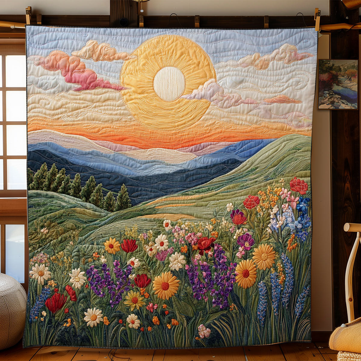 Sunrise And Wildflower WJ2402017CL Quilt