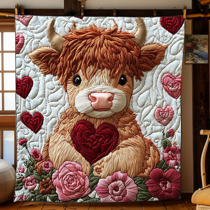 Sweetheart Highland Cow WJ0802042CL Quilt