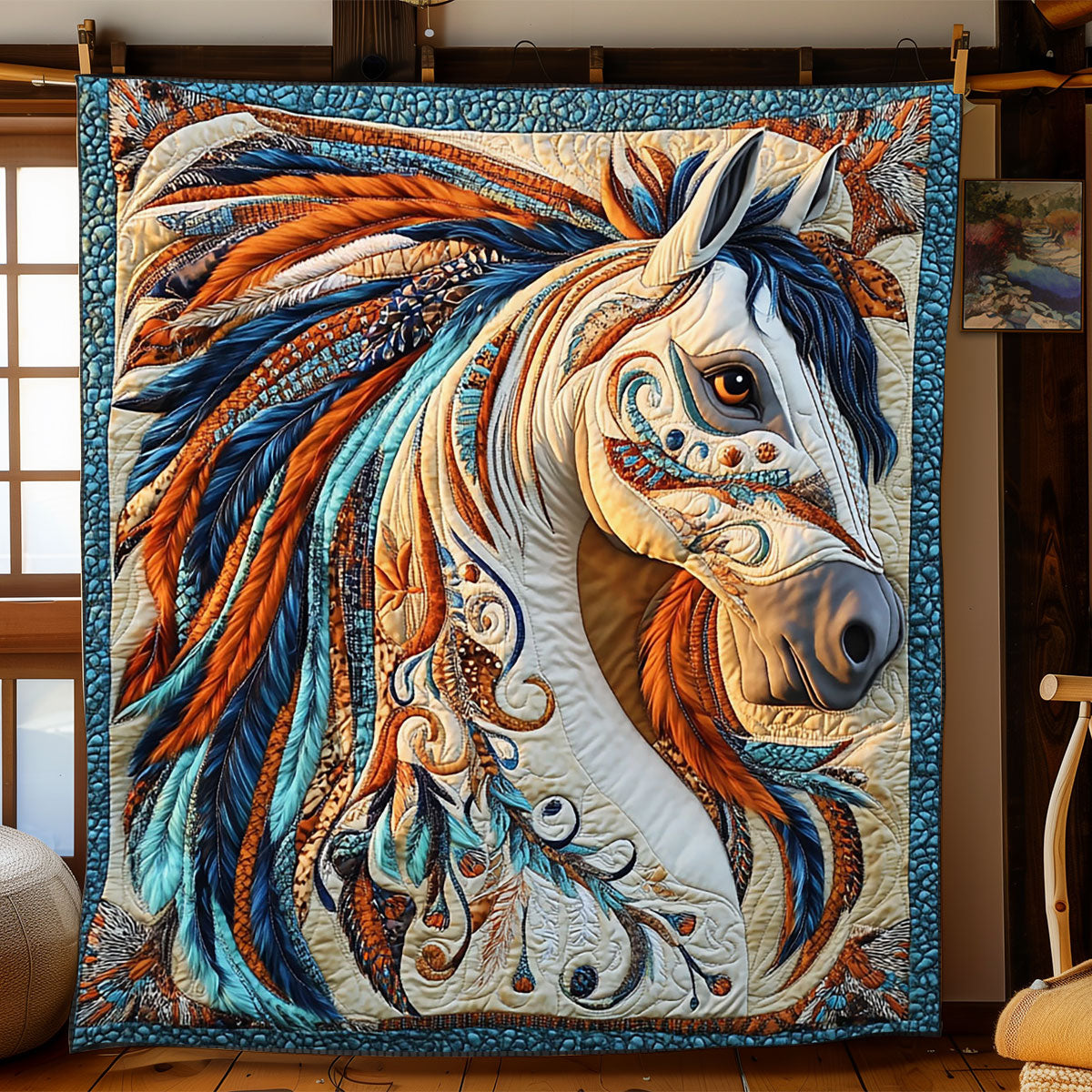 Tribal Gallop Majestic Horse WJ0802045CL Quilt
