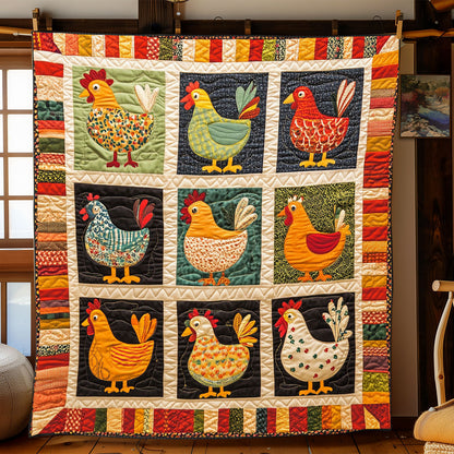 Vintage Chicken WJ2702025CL Quilt