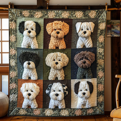 Vintage Havanese Dog WJ1002045CL Quilt