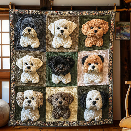 Vintage Havanese Dog WJ1102020CL Quilt