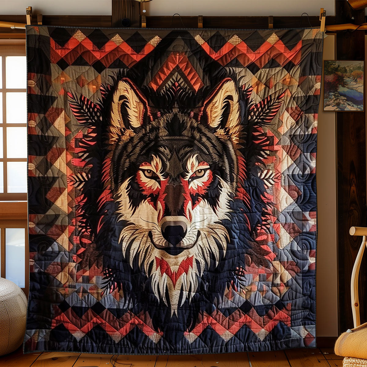 Wolf Native American WJ2702031CL Quilt