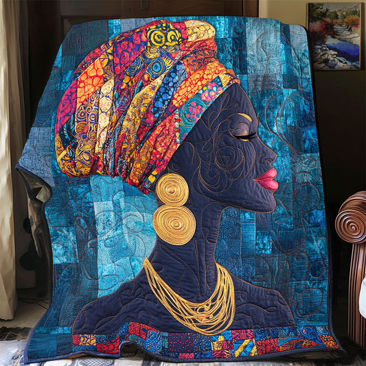 Black Woman Figure WU2002001CL Quilt