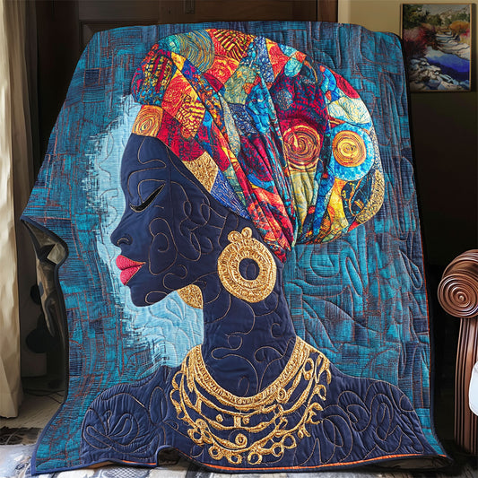 Black Woman Figure WU2002003CL Quilt