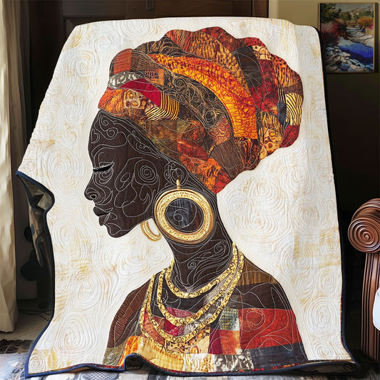 Black Woman Figure WU2002004CL Quilt