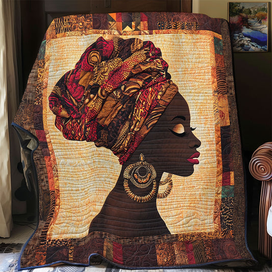 Black Woman Figure WU2002006CL Quilt