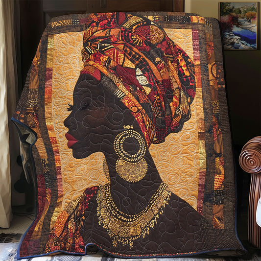 Black Woman Figure WU2002007CL Quilt