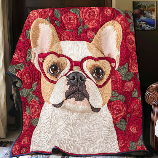 Bulldog Be My Valentine WU0301019CL Quilt