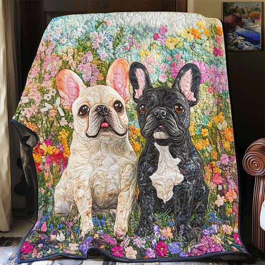 Bulldog In The Garden WU2112006CL Quilt