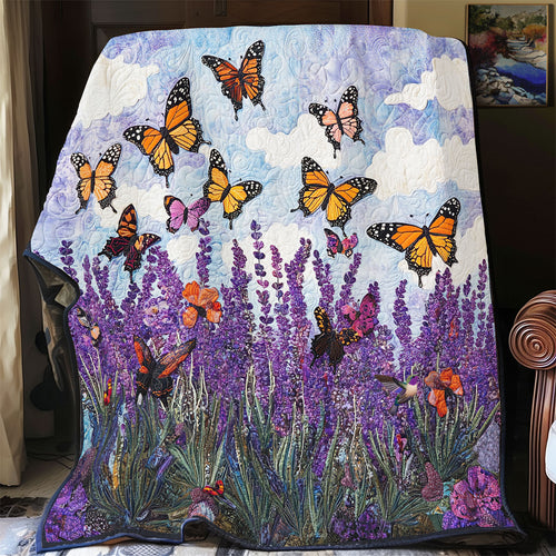 Butterfly In The Lavender Field WU2112015CL Quilt