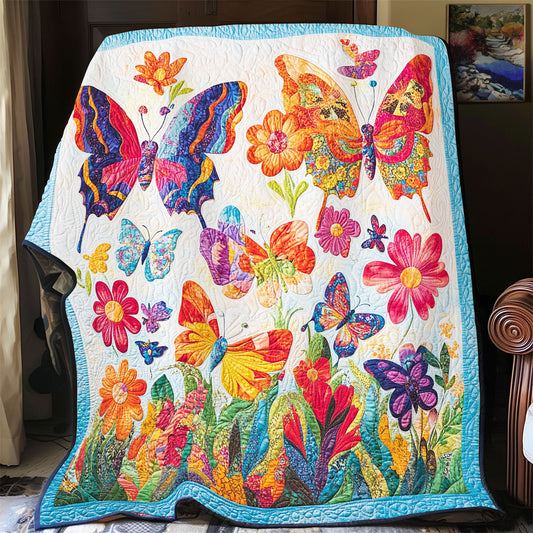 Butterfly Vibrant Garden WU2502016CL Quilt