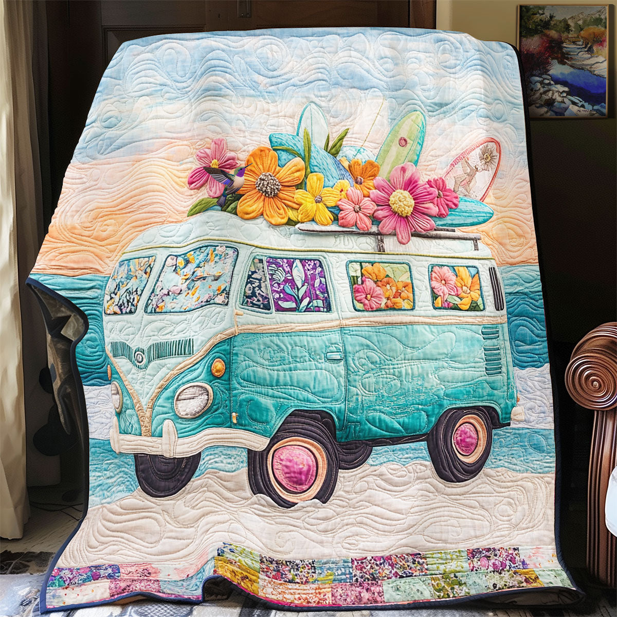 Camping Let's Go Surfing WU2312014CL Quilt