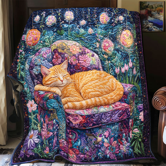 Cat Sleeping In The Garden WU2312007CL Quilt